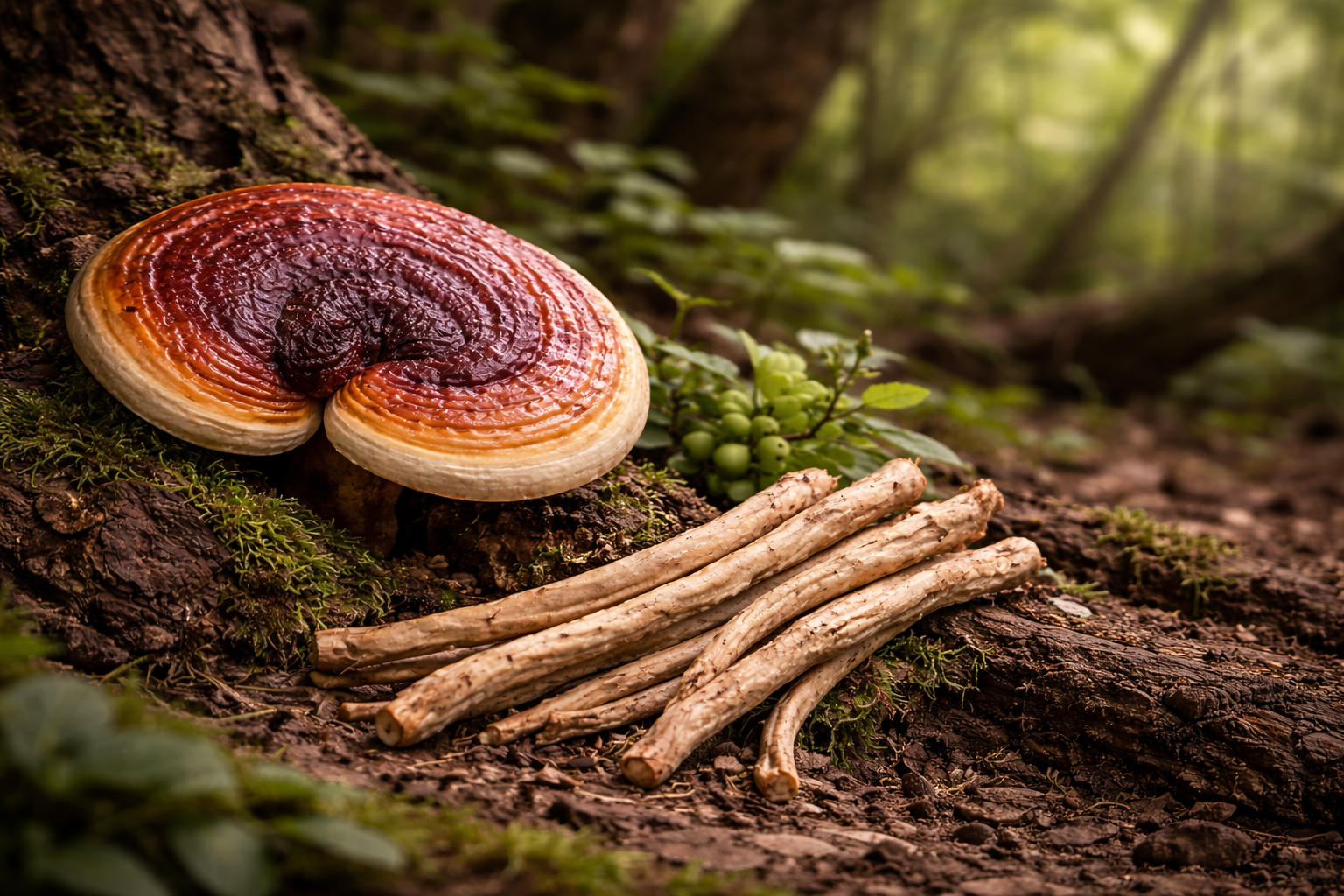 Reishi y ashwgandha
